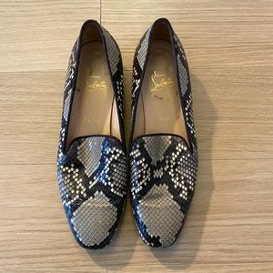 Christian Louboutin Snakeskin Loafers Size 38